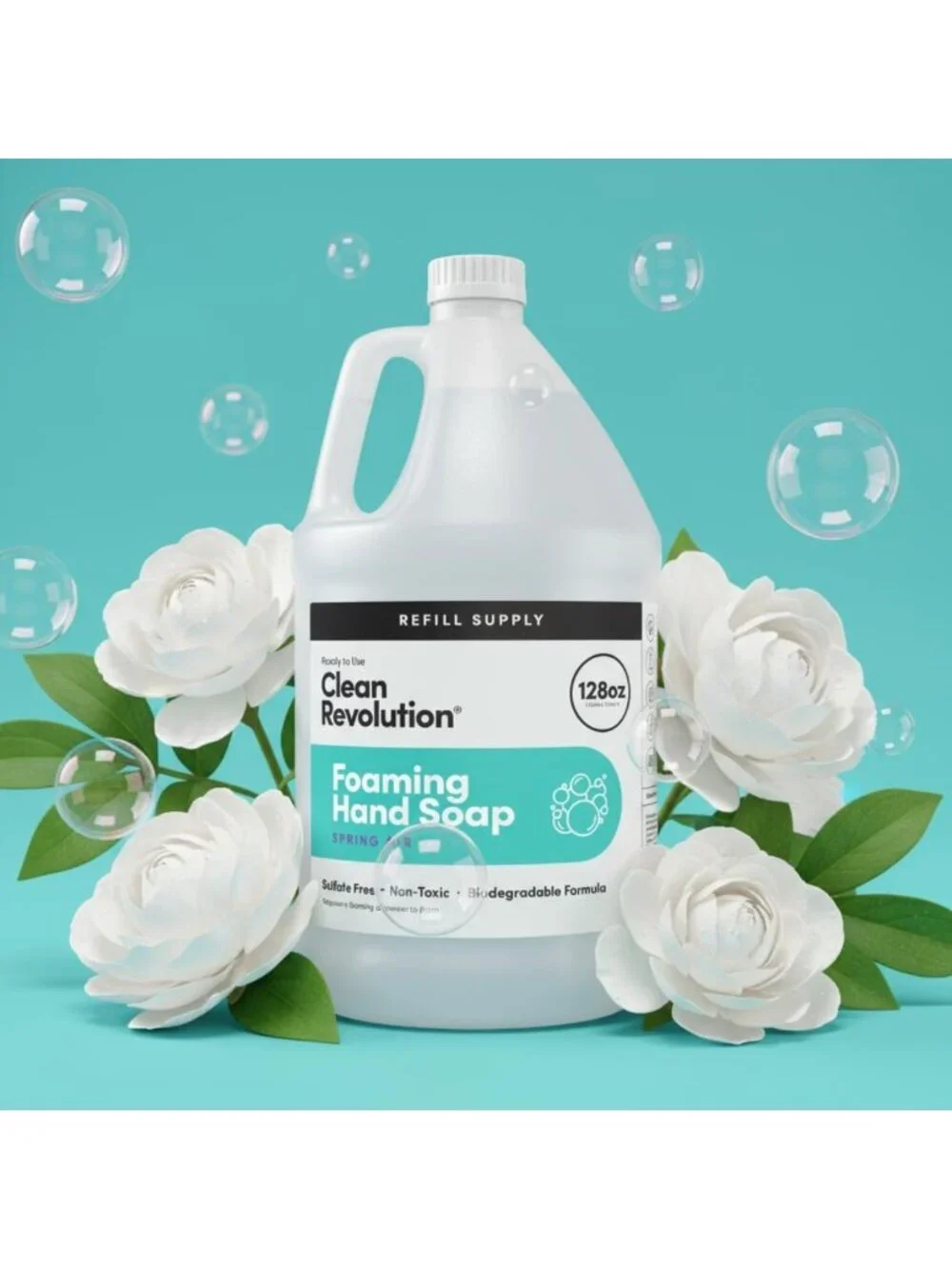 Moisturizing Foaming Hand Soap Refill with Essential Oils, Sulfate-Free, 128oz